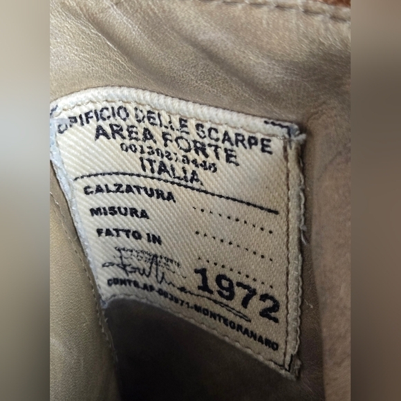 Women's Area Forte Brown Studded Knee High Moto Boots, Size 37/6.5 - Picture 6 of 7